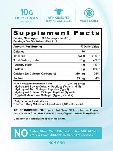 Nature's Truth Collagen Creamer for Coffee | 8.8 oz | Vanilla Flavor | Grass Fed Collagen Peptide Type I, II, III, V & X | Non-GMO & Gluten Free Protein Powder Supplement in Saudi Arabia
