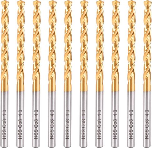 M42 Cobalt Drill Bit Set,Metric Drill bit Set（2mm-8mm,10PCS）, Metal Drill bit Set for Steel, Titanium Coated HSS-Co Metal Drill bit Set for Steel,Stainless Steel,Bolt and Stud Removing in Saudi Arabia