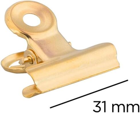 JAM PAPER Metal Bulldog Clips - Small - 22mm - Gold - 25/Pack in Saudi Arabia