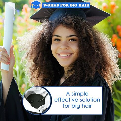 عصابة رأس بغطاء التخرج، لتأمين عصابة رأس قبعة التخرج، قبعة التخرج قابلة للتعديل من الداخل للخريجين من الجنسين، الطلاب باللون الأسود in Kuwait