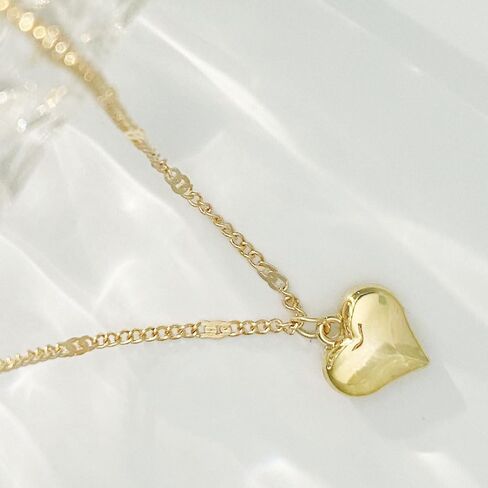 Cute Heart Necklace 14K Gold Plated Tiny Heart Pendant Choker Necklaces Small Gold Love Heart Chain Necklace for Women Dainty Gold Jewelry Gifts for Women Teen Girls in Saudi Arabia