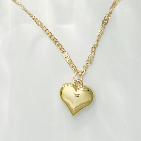 Cute Heart Necklace 14K Gold Plated Tiny Heart Pendant Choker Necklaces Small Gold Love Heart Chain Necklace for Women Dainty Gold Jewelry Gifts for Women Teen Girls in Saudi Arabia