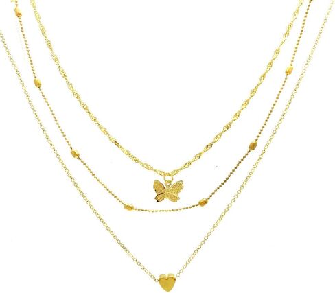 Cute Heart Necklace 14K Gold Plated Tiny Heart Pendant Choker Necklaces Small Gold Love Heart Chain Necklace for Women Dainty Gold Jewelry Gifts for Women Teen Girls in Saudi Arabia