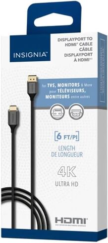 INSIGNIA 1.8 m (6 ft.) DisplayPort/HDMI Cable (NS-PD06502-C) in Saudi Arabia