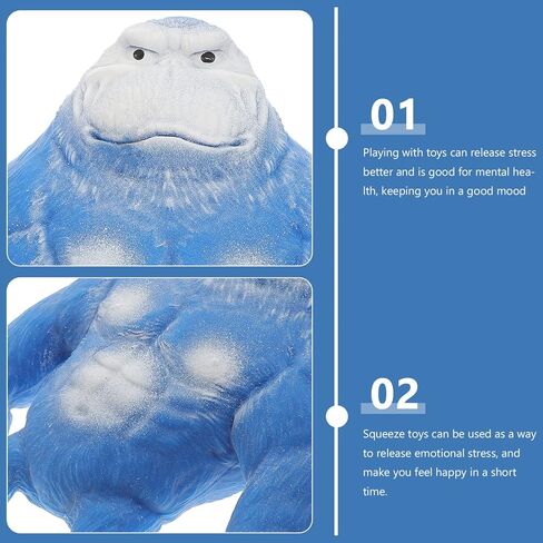 لعبة تودمومي قرد مطاطي أزرق قابل للتمدد قرد الغوريلا قرد مطاطي ضغط الحيوانات للأطفال ألعاب الأطفال in Kuwait