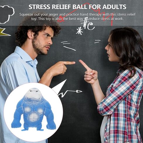 لعبة تودمومي قرد مطاطي أزرق قابل للتمدد قرد الغوريلا قرد مطاطي ضغط الحيوانات للأطفال ألعاب الأطفال in Kuwait