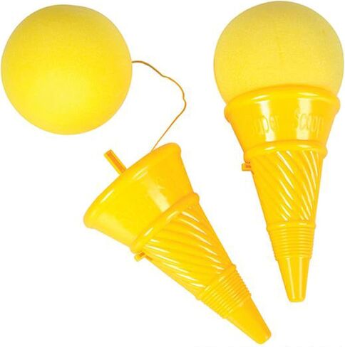 Jumbo 14 Inch Ice Cream Shooter by ArtCreativity - Classic Icecream Cone Foam Ball Launcher - Squeeze Popper - Great Party Favor for Kids, Gift Idea for Boys and Girls, Carnival Prize - Yellow in Saudi Arabia