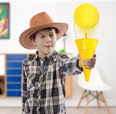 Jumbo 14 Inch Ice Cream Shooter by ArtCreativity - Classic Icecream Cone Foam Ball Launcher - Squeeze Popper - Great Party Favor for Kids, Gift Idea for Boys and Girls, Carnival Prize - Yellow in Saudi Arabia