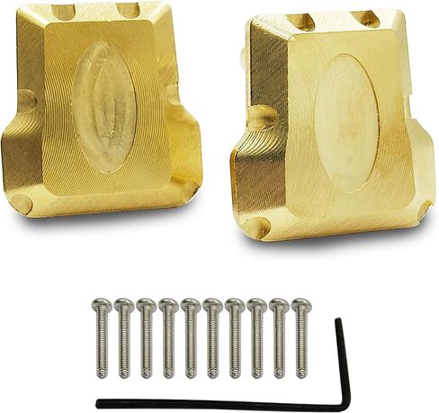 النحاس فرق غطاء 2 قطعة الجبهة الخلفية المحور الإسكان الحال بالنسبة 1/18 RC الزاحف سيارة TRX4M ترقية أجزاء in Kuwait