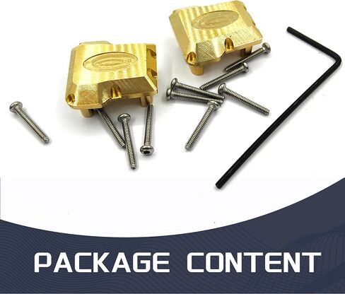 النحاس فرق غطاء 2 قطعة الجبهة الخلفية المحور الإسكان الحال بالنسبة 1/18 RC الزاحف سيارة TRX4M ترقية أجزاء in Kuwait