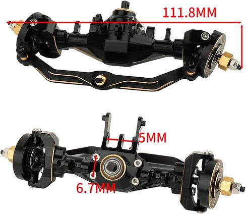 مجموعة كاملة لمحور RC الأمامي والخلفي من النحاس الثقيل TRX4M لـ 1/18 RC الزاحف TRX4-M برونكو ديفيندر قطع ترقية معدنية in Kuwait