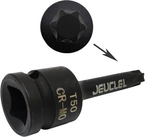 T70 Torx Star 6 Point Impact Bit Socket, T70 1/2-Inch Square Drive 3-Inch Long Torx Socket, Cr-Mo Steel Lengthen Screwdriver Socket Adapter Tool in Saudi Arabia