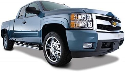 Bushwacker OE Style Factory Front & Rear Fender Flares | 4-Piece Set, Black, Smooth Finish | 40941-02 | Fits 2007-2013 Chevrolet Silverado 1500 w/ 5.8' Bed in Kuwait