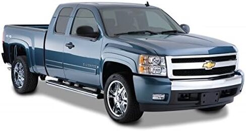 Bushwacker OE Style Factory Front & Rear Fender Flares | 4-Piece Set, Black, Smooth Finish | 40941-02 | Fits 2007-2013 Chevrolet Silverado 1500 w/ 5.8' Bed in Kuwait