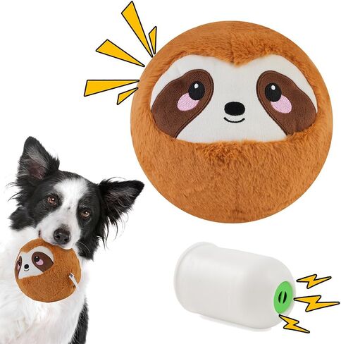 Hero Chuckles Ball Plush Dog Toy - Dog Squeaky Toys - Durable Ball with 3 in 1 Squeaker, Sloth in Saudi Arabia
