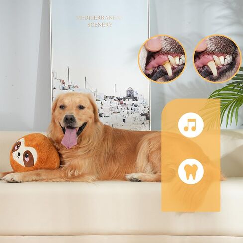 Hero Chuckles Ball Plush Dog Toy - Dog Squeaky Toys - Durable Ball with 3 in 1 Squeaker, Sloth in Saudi Arabia