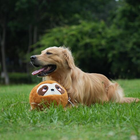 Hero Chuckles Ball Plush Dog Toy - Dog Squeaky Toys - Durable Ball with 3 in 1 Squeaker, Sloth in Saudi Arabia