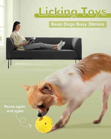 ألعاب للكلاب، لعبة كرة للكلاب، ألعاب للكلاب لإبقائها مشغولة، لعبة توزيع الحلوى للكلاب، ألعاب مطاطية قابلة للتجميد وقابلة للتعبئة، ألعاب تدريب ألغاز الجراء، لعبة ألغاز تفاعلية للكلاب (أصفر) in Kuwait