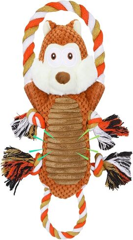 Rope-Infused Squeaky Dog Toys for Large Dogs, Interactive Tug of War Puppy Toy, Cute Pet Toys Large Plush Dog Chew Toys for Small, Medium and Big Dogs in Kuwait