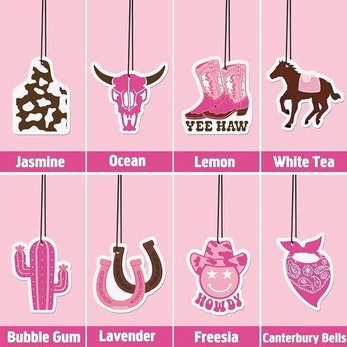 الغربية راعية البقر سيارة معطرات الهواء لطيف اكسسوارات السيارات الداخلية المعطرة هدية معلقة للنساء الفتيات Pinkk مرآة الرؤية الخلفية قلادة preppy العصرية الحلي الزخرفية الملحقات الآلية in Kuwait