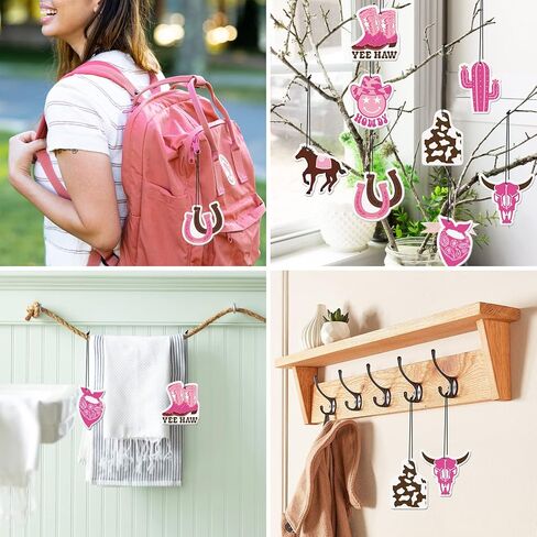 الغربية راعية البقر سيارة معطرات الهواء لطيف اكسسوارات السيارات الداخلية المعطرة هدية معلقة للنساء الفتيات Pinkk مرآة الرؤية الخلفية قلادة preppy العصرية الحلي الزخرفية الملحقات الآلية in Kuwait