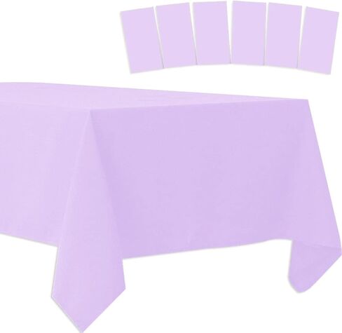 2 Pack Plastic Tablecloths Disposable Table Covers Plastic Table Cloths for BBQ Picnic Birthday Wedding Parties Waterproof and Oil-proof Table Cloth Light Weight Thin Light Pink TableCover 54 x 108 In in Kuwait