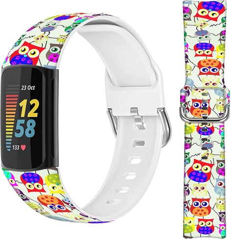 American Flag Bands for Charge 5, Soft Silicone Fashion Sport Replacement Band Compatible with Fitbit Charge 5 - American Flag in Saudi Arabia
