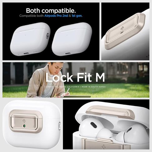 Spigen Lock Fit M [EZ Fit] مشبك قفل لـ AirPods Pro 1 & 2 in Kuwait