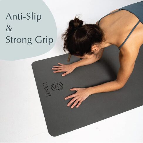 Yoga Mat Bliss - Eco Friendly Coconut Fiber Thin Travel Yoga Mat with Non Slip Grip, Large Size, Foldable and Vegan-friendly 1.5mm Foldable Yoga Mat with Carrier Bag in Saudi Arabia