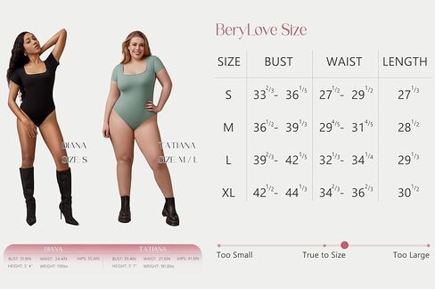 BeryLove Women's Bodysuits Square Neck Short Sleeve Sexy Body Suit Snap Closure Jumpsuit in Saudi Arabia