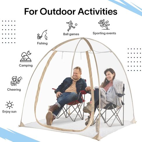 All Weatherproof Pod Sports Tent with Sealed Floor Pop up Cold Weather Shelter Rain Tent Protection for Watching Sports Events, Camping, Fishing, Cheering, Parades in Saudi Arabia