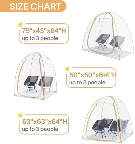 All Weatherproof Pod Sports Tent with Sealed Floor Pop up Cold Weather Shelter Rain Tent Protection for Watching Sports Events, Camping, Fishing, Cheering, Parades in Saudi Arabia