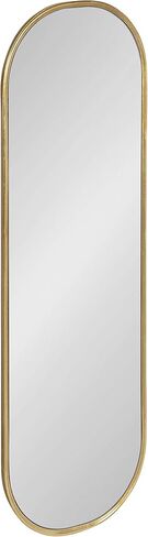 Kate and Laurel Caskill Modern Oval Mirror, 18" x 24", Black, Capsule-Shaped Accent Mirror for Entryway, Living Room, or Bathroom in Saudi Arabia