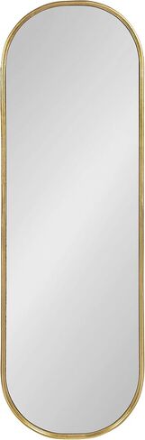 Kate and Laurel Caskill Modern Oval Mirror, 18" x 24", Black, Capsule-Shaped Accent Mirror for Entryway, Living Room, or Bathroom in Saudi Arabia
