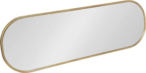 Kate and Laurel Caskill Modern Oval Mirror, 18" x 24", Black, Capsule-Shaped Accent Mirror for Entryway, Living Room, or Bathroom in Saudi Arabia