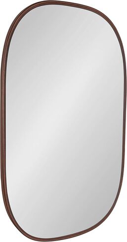 Kate and Laurel Caskill Modern Oval Mirror, 18" x 24", Black, Capsule-Shaped Accent Mirror for Entryway, Living Room, or Bathroom in Saudi Arabia