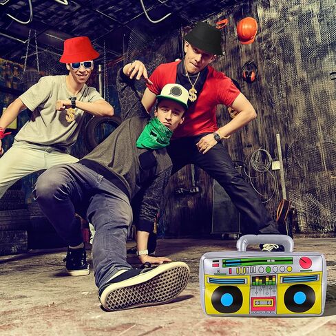 مجموعة أزياء الهيب هوب، 12 قطعة من إكسسوارات مغني الراب في الثمانينيات والتسعينيات تتضمن نظارات شمسية على شكل طوق وقبعة دلو لعيد الحب والنساء والرجال in Kuwait