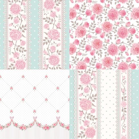 Scrapbook Paper, 24 Sheets Rose Floral Craft Scrapbooking Paper Pad, 6'' x 6'' Single-sided Printing Junk Journal Paper Supplies for Card Making Art Album Decorative in Saudi Arabia