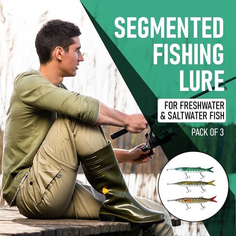 Ballyhoo Bait-Fishing Lure for Freshwater and Saltwater Fish-3D Bait-3 Pack. in Saudi Arabia