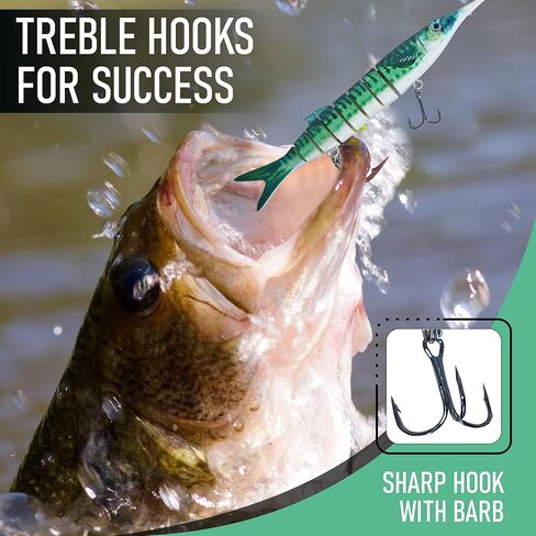 Ballyhoo Bait-Fishing Lure for Freshwater and Saltwater Fish-3D Bait-3 Pack. in Saudi Arabia
