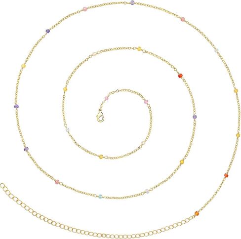 سلسلة خصر للنساء مطلية بالذهب عيار 18 قيراط قابلة للتعديل وسلسلة بطن مثيرة وسلسلة بيكيني للشاطئ مقاس كبير مجوهرات للجسم in Kuwait