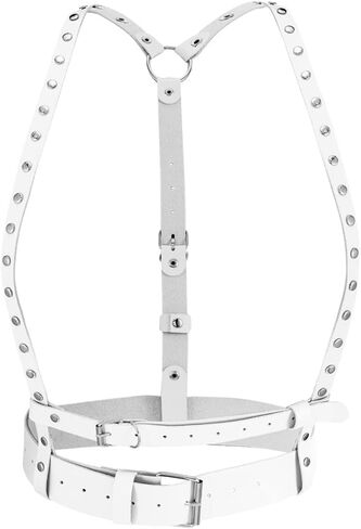 COSYDAYS Women Punk Leather Harness Belt Fashion Waist Belts Gothic Strap Chest Chains Belt Rave Harness Belts in Saudi Arabia