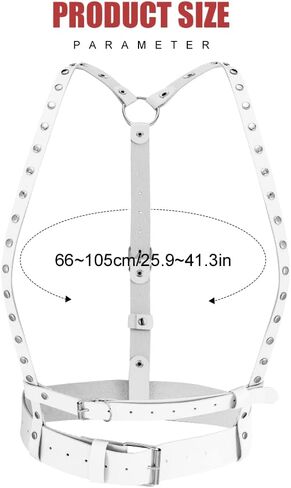COSYDAYS Women Punk Leather Harness Belt Fashion Waist Belts Gothic Strap Chest Chains Belt Rave Harness Belts in Saudi Arabia