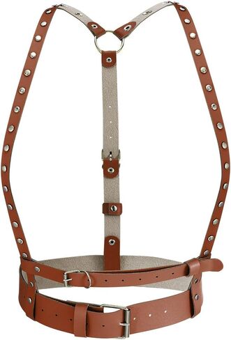 COSYDAYS Women Punk Leather Harness Belt Fashion Waist Belts Gothic Strap Chest Chains Belt Rave Harness Belts in Saudi Arabia