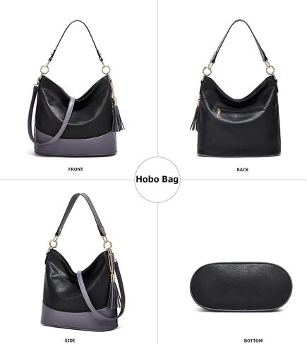 Handbags for Women Tote Bag Soft Hobo Shoulder Bag Top Handle Satchel Purse Set 3pcs in Saudi Arabia