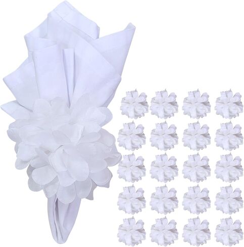 Maison Charlo | Set of 10 Chrysanthemum Napkin Rings | Elegant Napkin Holders for Formal & Casual Dining Table Decor in Saudi Arabia