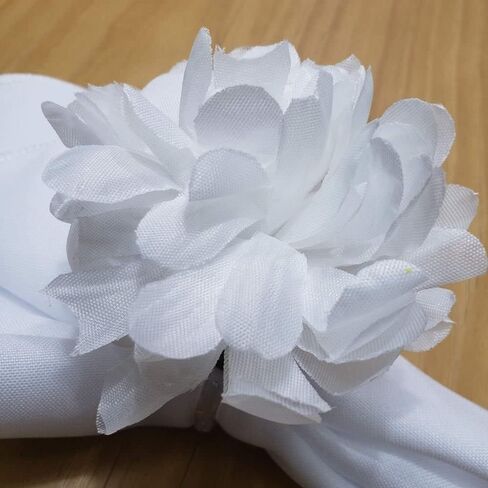 Maison Charlo | Set of 10 Chrysanthemum Napkin Rings | Elegant Napkin Holders for Formal & Casual Dining Table Decor in Saudi Arabia
