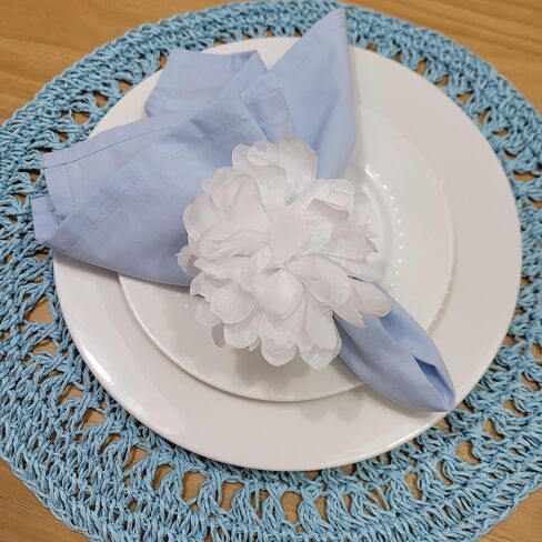 Maison Charlo | Set of 10 Chrysanthemum Napkin Rings | Elegant Napkin Holders for Formal & Casual Dining Table Decor in Saudi Arabia