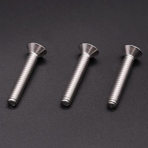 M3-0.5 x 30mm (100 Pack) Stainless Steel Flat Head Socket Head Cap Screws, Hex Drive Flat Head Screws Machine Screws, Full Thread, Bright Finish in Saudi Arabia