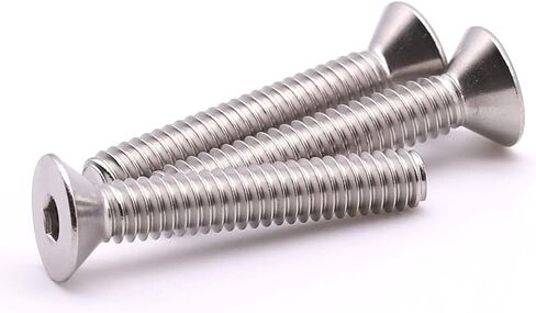 M3-0.5 x 30mm (100 Pack) Stainless Steel Flat Head Socket Head Cap Screws, Hex Drive Flat Head Screws Machine Screws, Full Thread, Bright Finish in Saudi Arabia